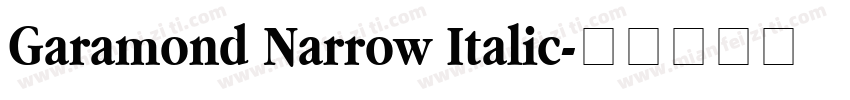 Garamond Narrow Italic字体转换